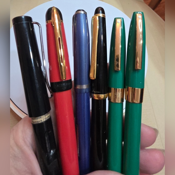 6 VINTAGE FOUNTAIN PENS ESTERBROOK|SCHAEFER| IMPERIAL WHITE DOT |WATERMAN | LAMY - Picture 2 of 9